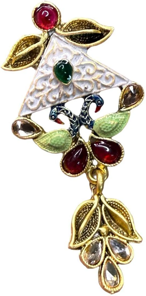 Multicolor_Brass_Vs_Titanium_Necklace_And_Earring_And_Maang_Tikka_Set_For_Women