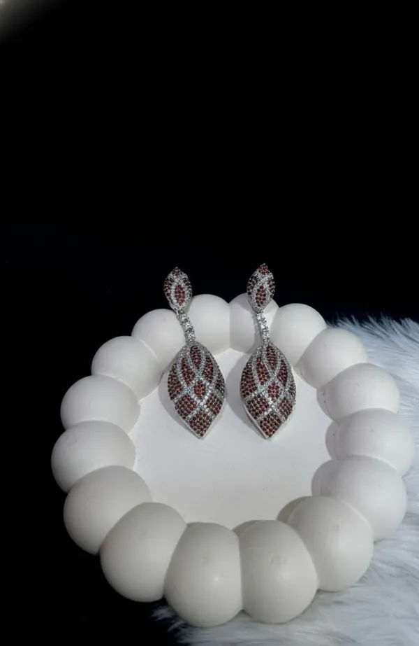 ZOVYA_ORANGEADEARRING001_Cubic_Zirconia,_Diamond_Brass_Drops_&_Danglers_()