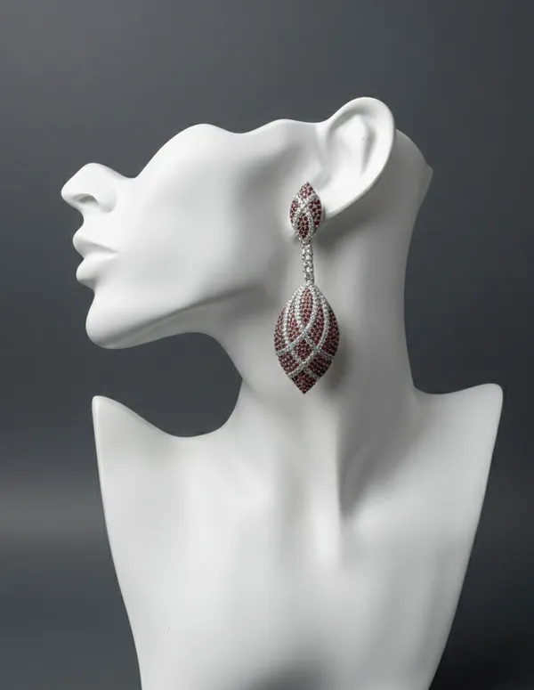 ZOVYA_ORANGEADEARRING001_Cubic_Zirconia,_Diamond_Brass_Drops_&_Danglers_()