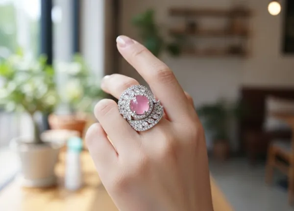 ZOVYA_Brass_Cubic_Zirconia,_Diamond_Silver_Plated_Ring_()