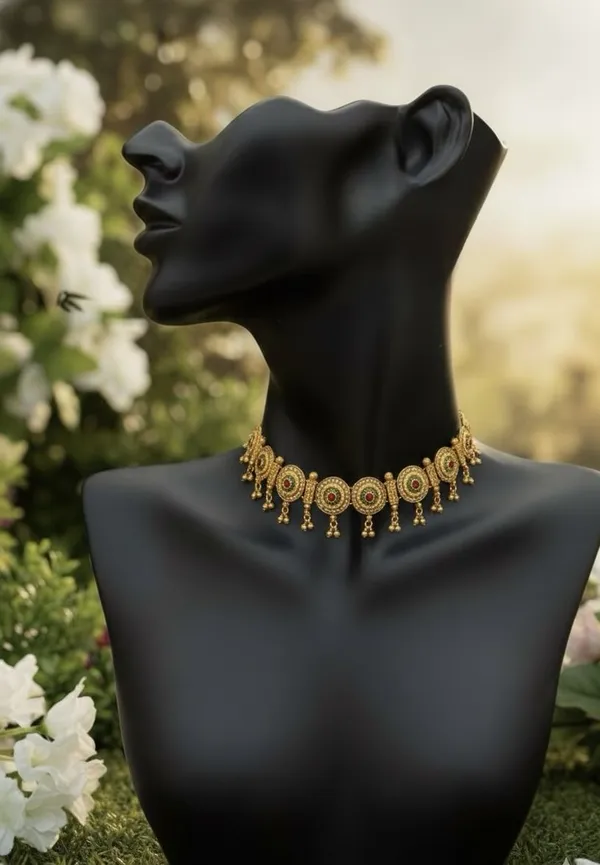 Multicolour_Brass_Gold_Plated_Earring_And_Necklace_Set_For_Women