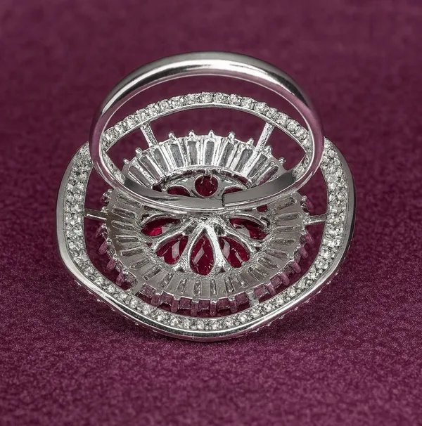 ZOVYA_Brass_Cubic_Zirconia,_Pearl_Sterling_Silver_Plated_Ring_()