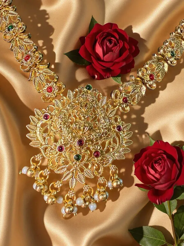 Multicolor_Brass_And_Alloy_Gold_Plated_Earring_And_Necklace_Set_For_Women