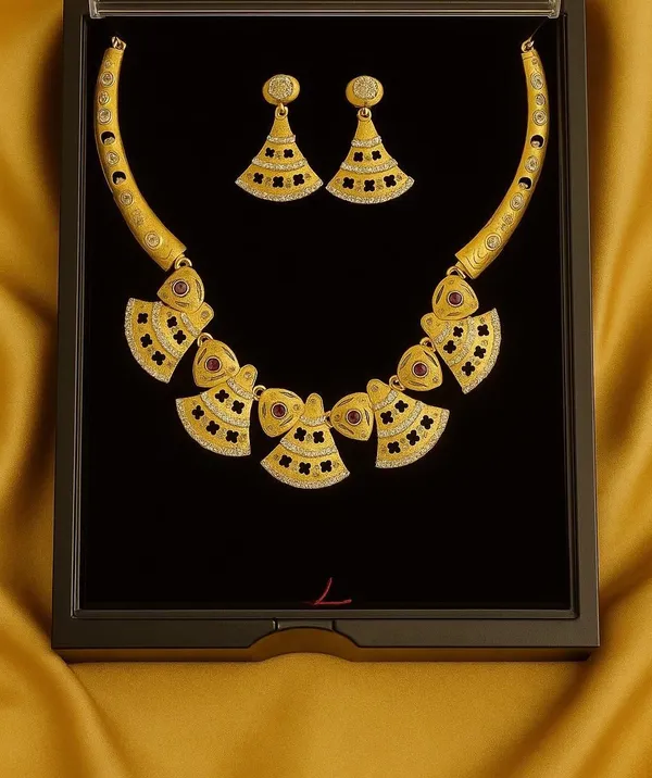 Multicolor_Brass_And_Alloy__Silver_Earring_And_Necklace_Set_For_Women