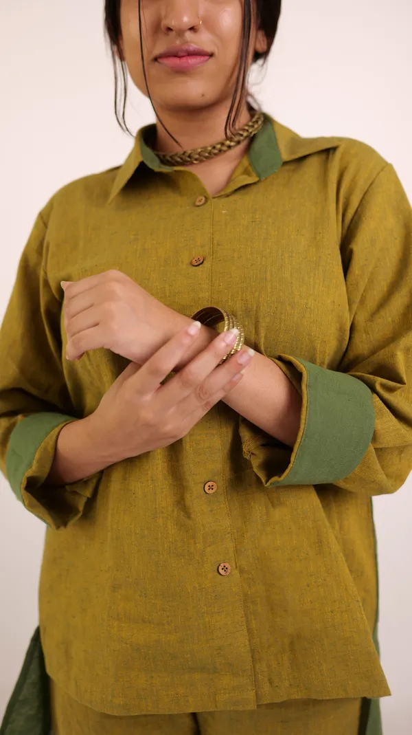 Yellow_Khadi_Co-Ord_Set_For_Adults
