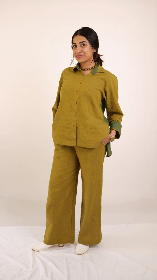Yellow_Khadi_Co-Ord_Set_For_Adults