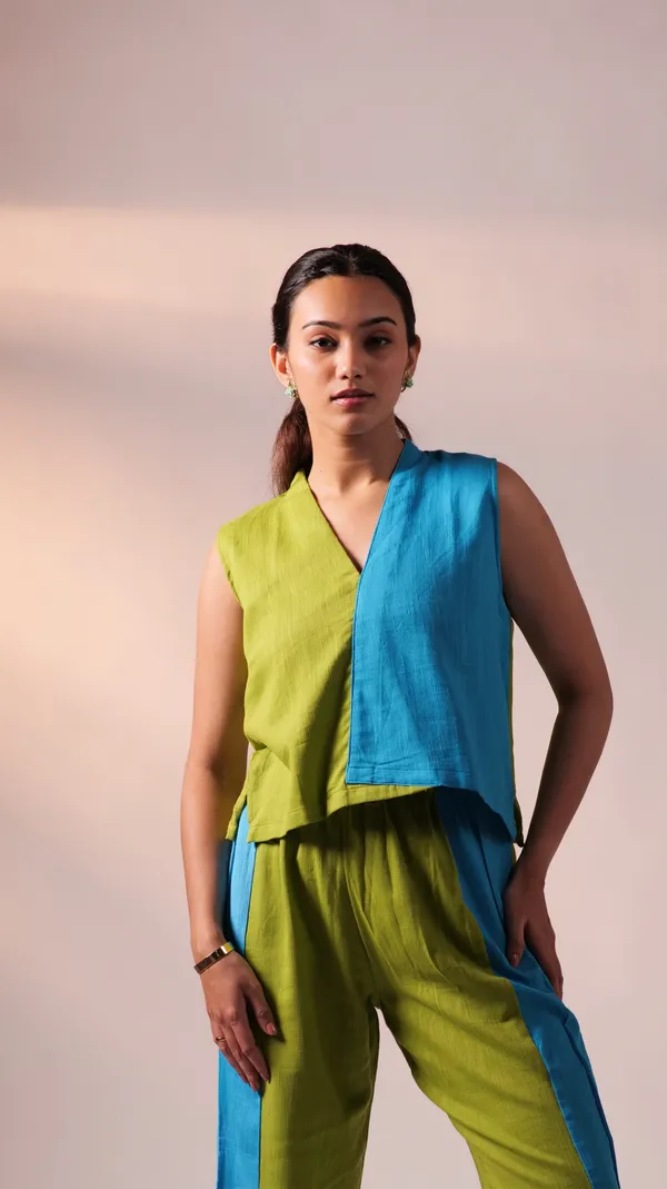 Green_Cotton_Slub_Twill_Weave_Fabric_Co-Ord_Set_For_Adults