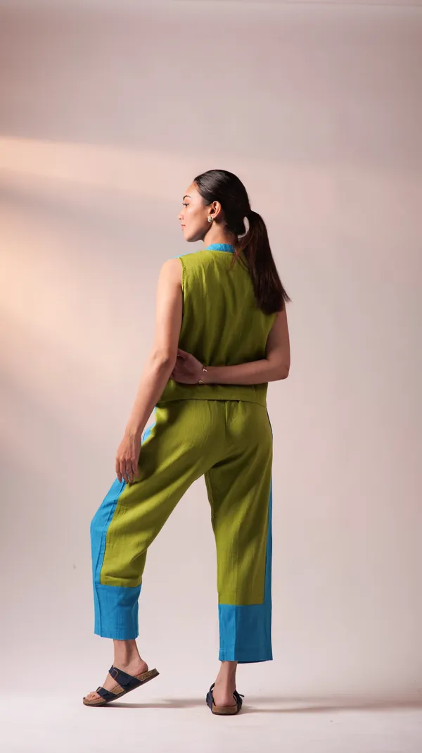 Green_Cotton_Slub_Twill_Weave_Fabric_Co-Ord_Set_For_Adults