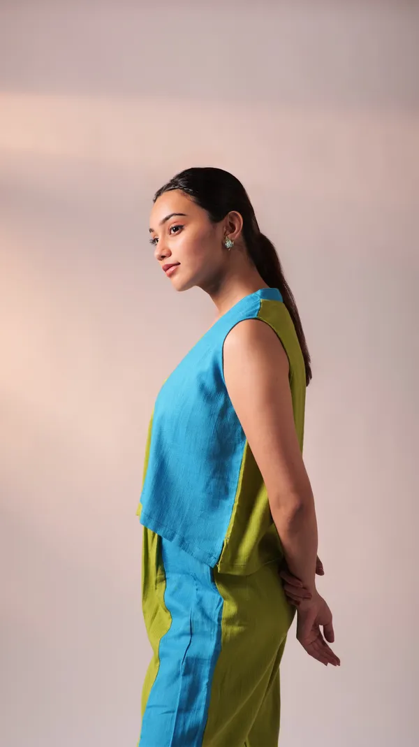 Green_Cotton_Slub_Twill_Weave_Fabric_Co-Ord_Set_For_Adults