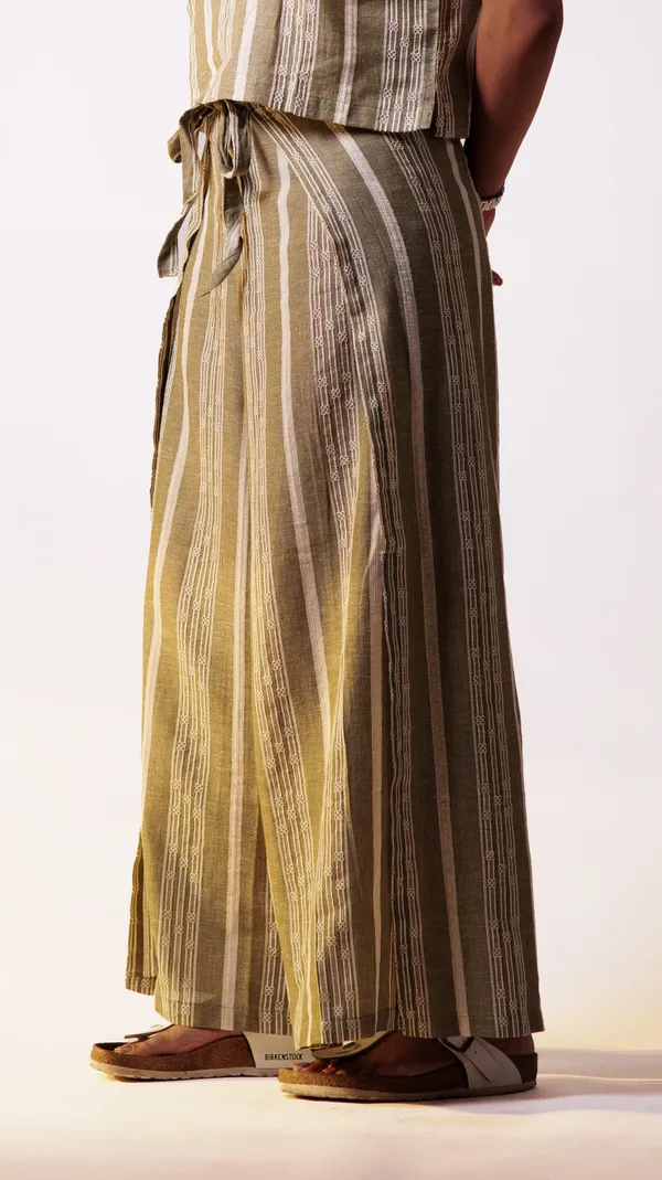 Olive_Leno_Weave_Cotton_Fabric_Co-Ord_Set_For_Adults