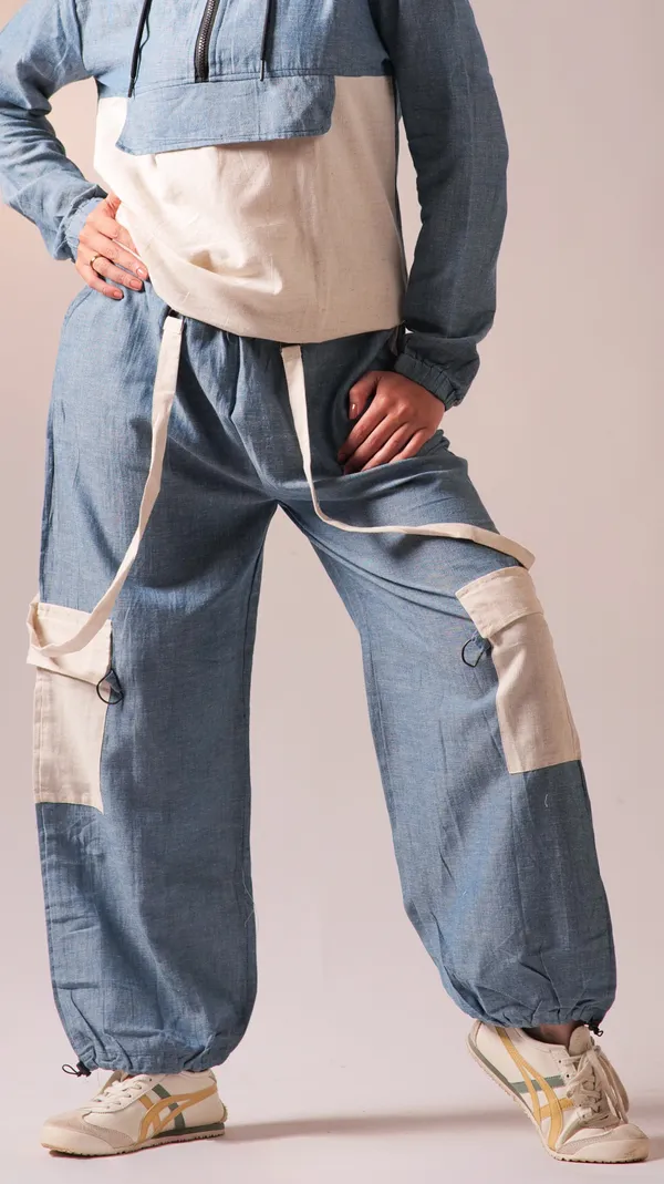 Denim_Blue_Twisted_Cotton_Yarn_Fabric_Co-Ord_Set_For_Adults