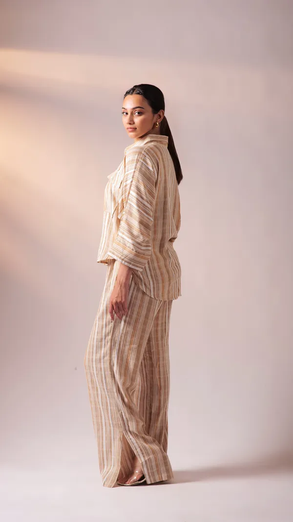 Mustard_&_White_Cotton_Dobby_Weave_Fabric_Co-Ord_Set_For_Adults