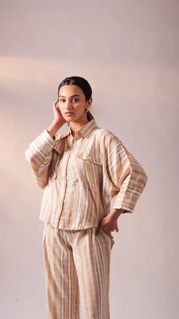 Mustard_&_White_Cotton_Dobby_Weave_Fabric_Co-Ord_Set_For_Adults
