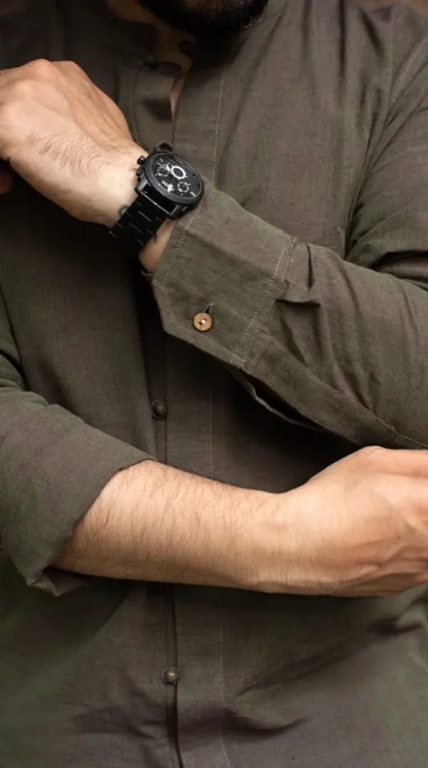 Olive_Khadi_Men'S_Shirt_For_Adults