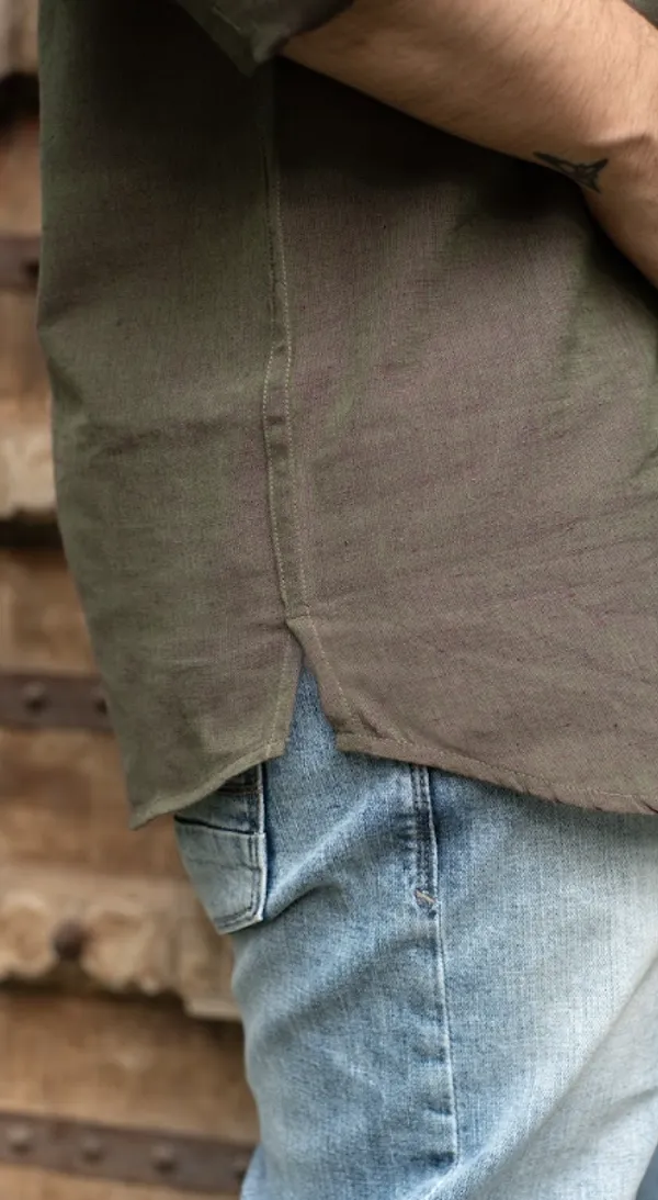 Olive_Khadi_Men'S_Shirt_For_Adults