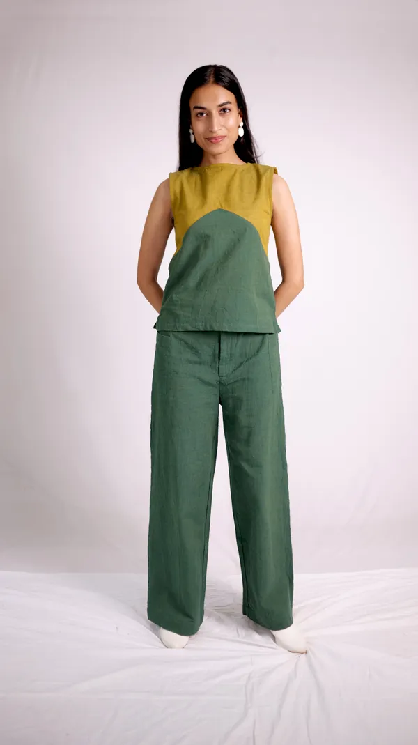 Green_Khadi_Co-Ord_Set_For_Adults