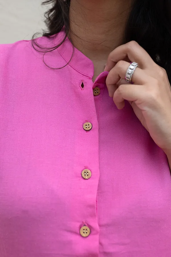 Pink_Viscose-Cotton_Slub_Fabric_Top_For_Adults