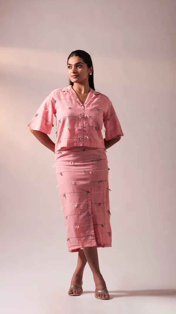 Pink_Cotton_Dobby_Weave_Fabric_Co-Ord_Set_For_Adults