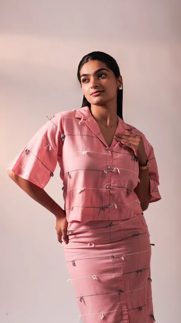 Pink_Cotton_Dobby_Weave_Fabric_Co-Ord_Set_For_Adults