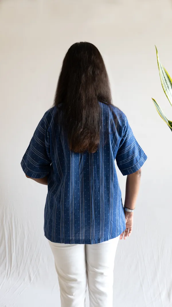 Indigio_Leno_Dobby_Cotton_Top_For_Adults