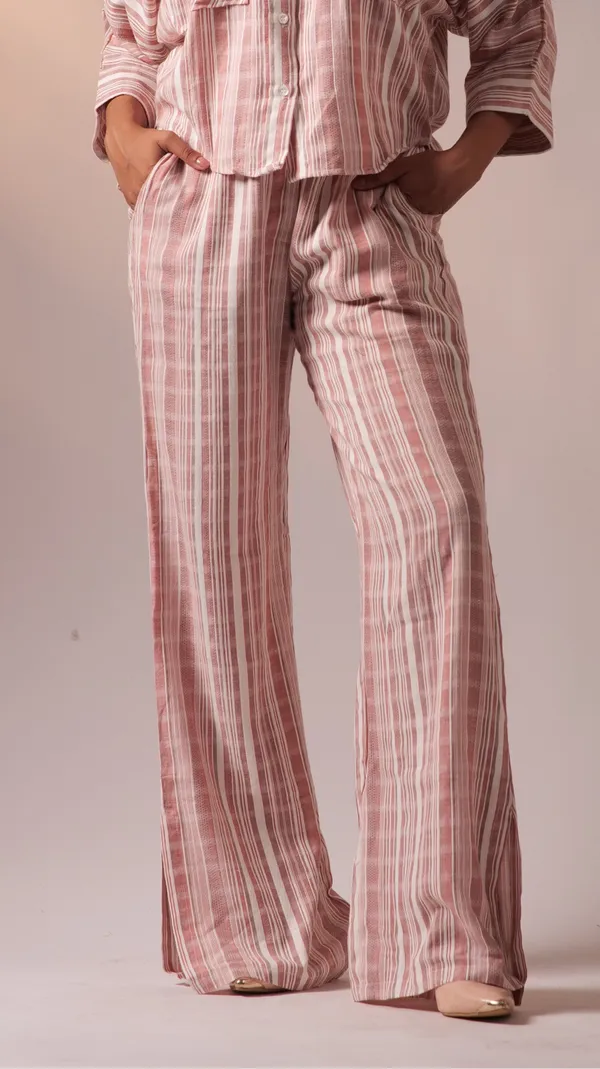 Wine_&_White_Cotton_Dobby_Weave_Fabric_Co-Ord_Set_For_Adults