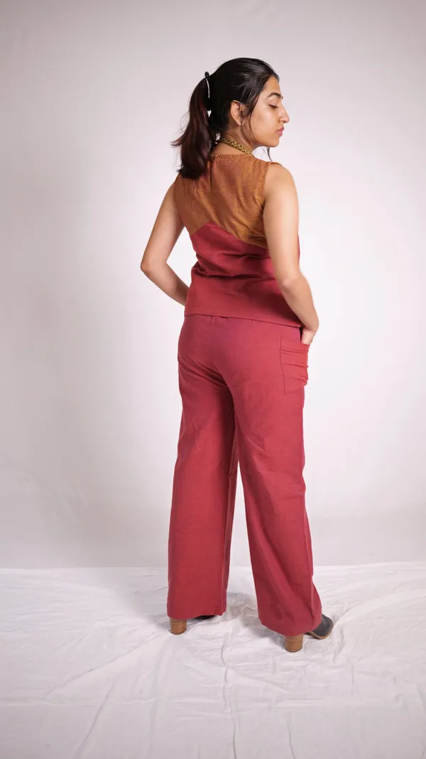 Rust_Khadi_Co-Ord_Set_For_Adults