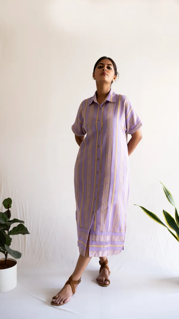 Lilac_Leno_Dobby_Cotton_Dress_For_Adults