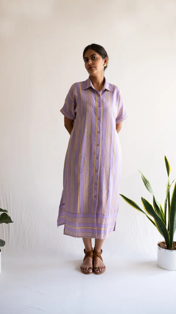 Lilac_Leno_Dobby_Cotton_Dress_For_Adults