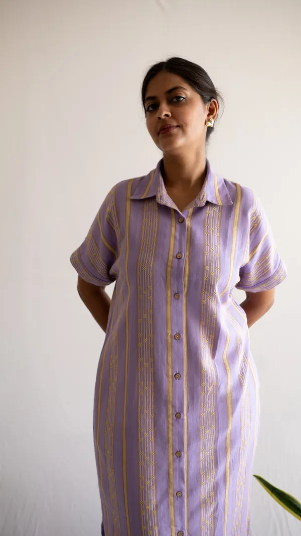 Lilac_Leno_Dobby_Cotton_Dress_For_Adults