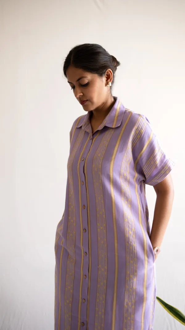 Lilac_Leno_Dobby_Cotton_Dress_For_Adults