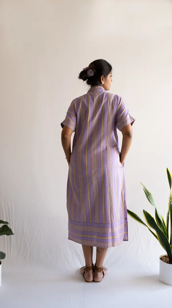 Lilac_Leno_Dobby_Cotton_Dress_For_Adults