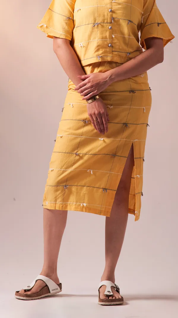 Yellow_Cotton_Dobby_Weave_Fabric_Co-Ord_Set_For_Adults