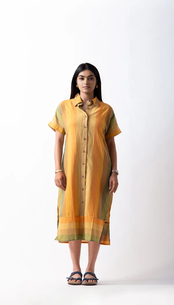 Mustard_100%_Cotton_Dress_For_Adults