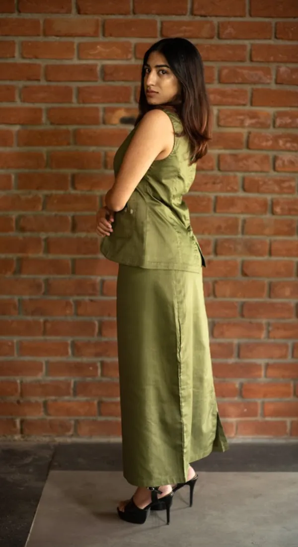 Olive_Green_Eygyptian_Cotton_Co-Ord_Set_For_Adults