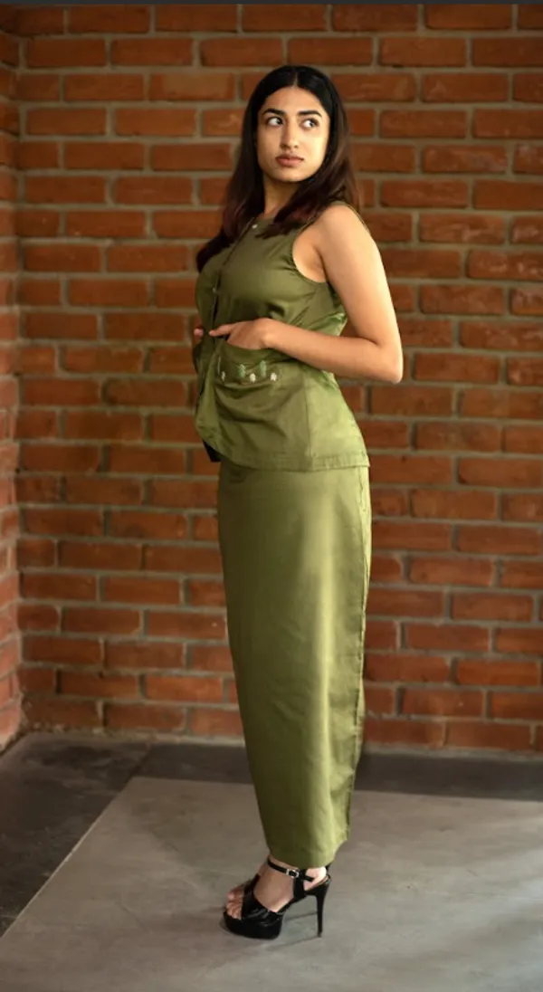 Olive_Green_Eygyptian_Cotton_Co-Ord_Set_For_Adults