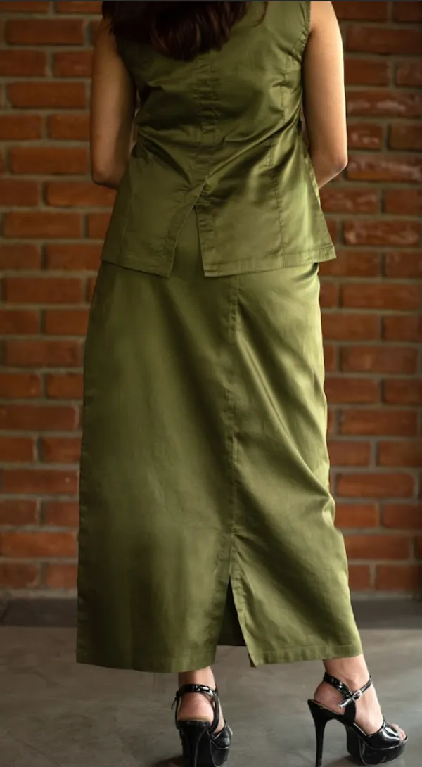 Olive_Green_Eygyptian_Cotton_Co-Ord_Set_For_Adults
