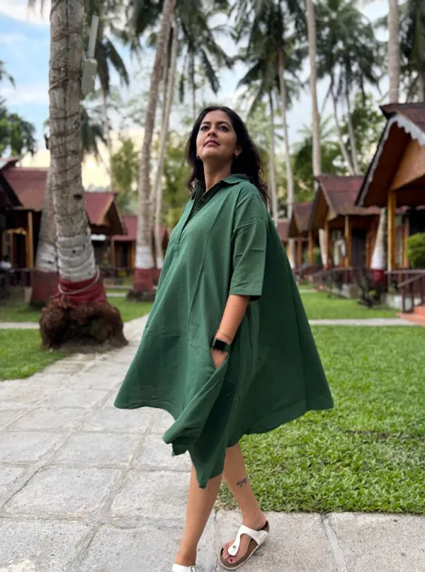 Green_Khadi_Dress_For_Adults