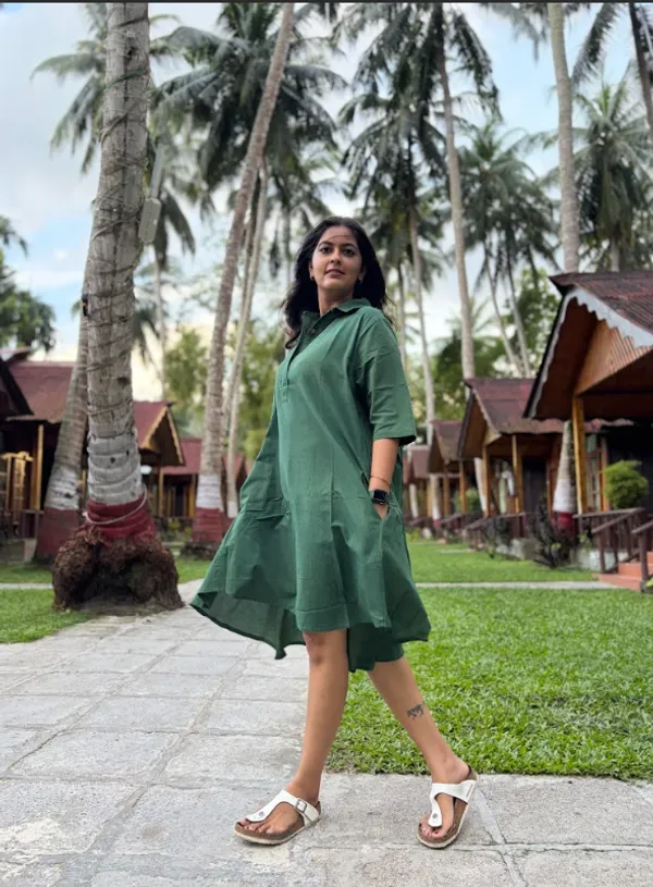 Green_Khadi_Dress_For_Adults