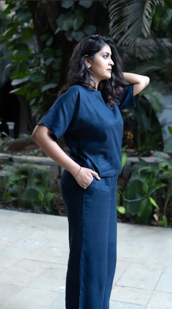 Christmas_Navy_Blue_Viscose-Cotton_Slub_Fabric_Co-Ord_Set_For_Adults