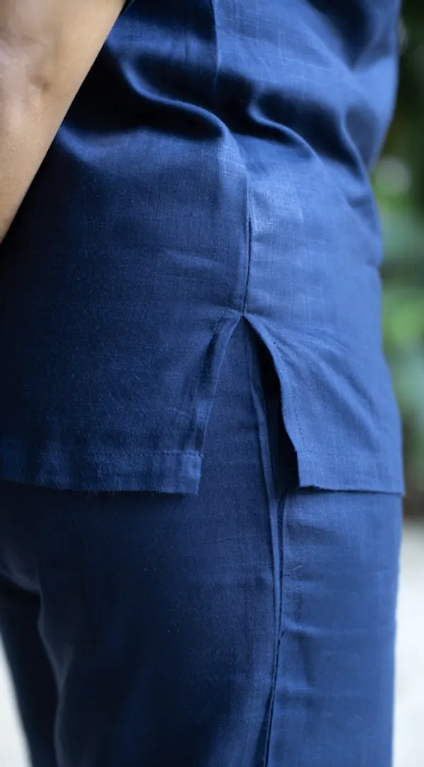 Christmas_Navy_Blue_Viscose-Cotton_Slub_Fabric_Co-Ord_Set_For_Adults
