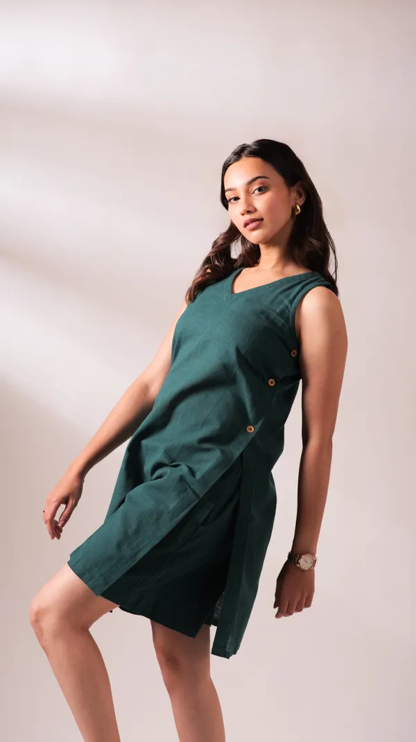 Green_Khadi_Co-Ord_Set_For_Adults
