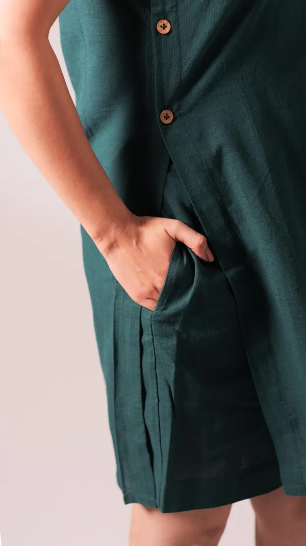 Green_Khadi_Co-Ord_Set_For_Adults