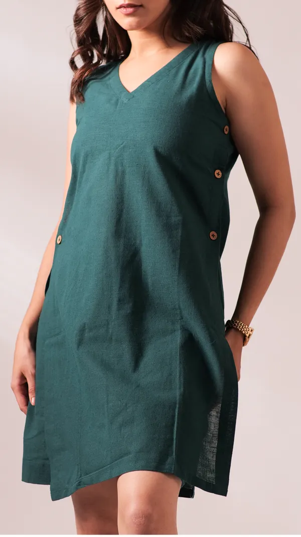 Green_Khadi_Co-Ord_Set_For_Adults