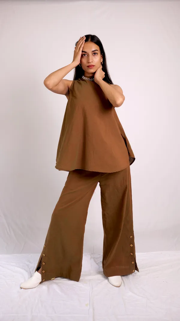 Brown_Khadi_Co-Ord_Set_For_Adults