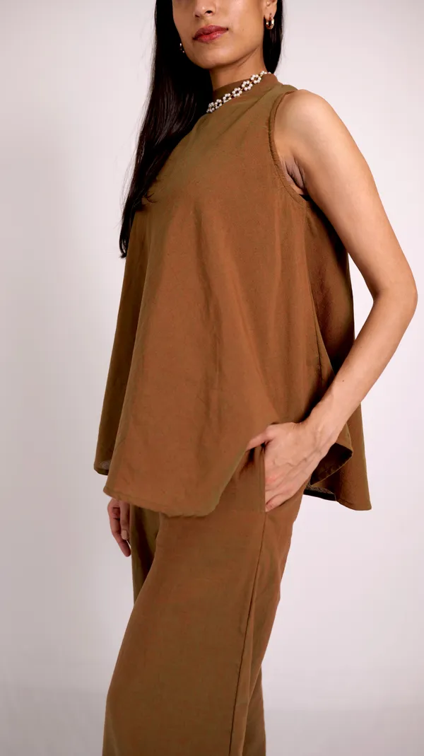 Brown_Khadi_Co-Ord_Set_For_Adults