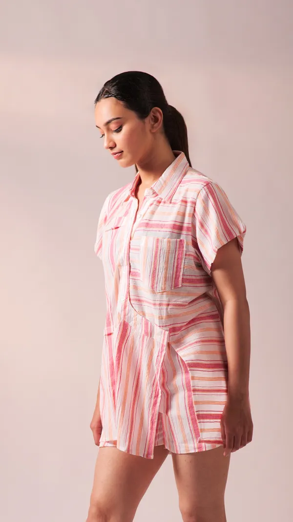 Fuschia_&_White_Cotton_High_Twist_Fabric_Co-Ord_Set_For_Adults