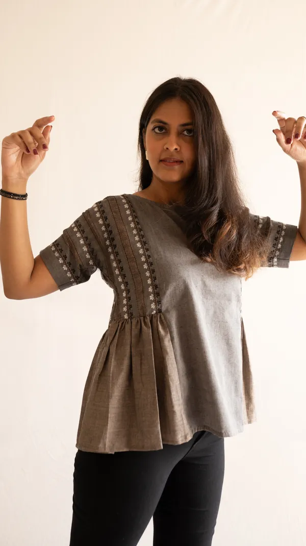 Grey_100%_Cotton_Top_For_Adults