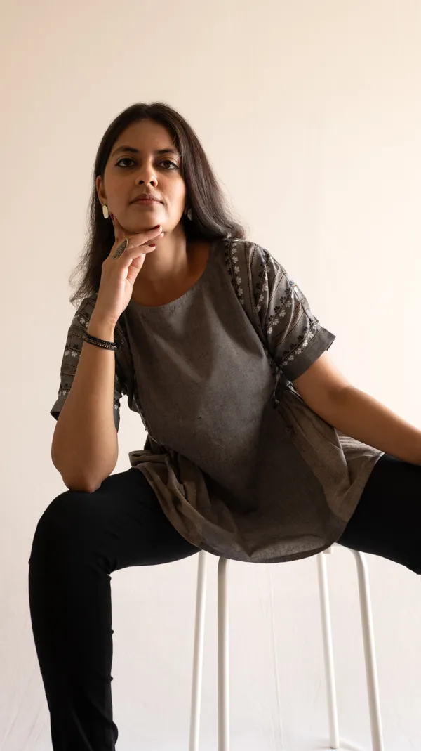 Grey_100%_Cotton_Top_For_Adults