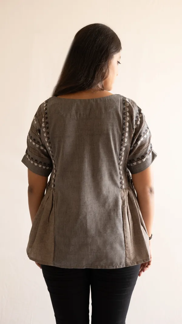 Grey_100%_Cotton_Top_For_Adults