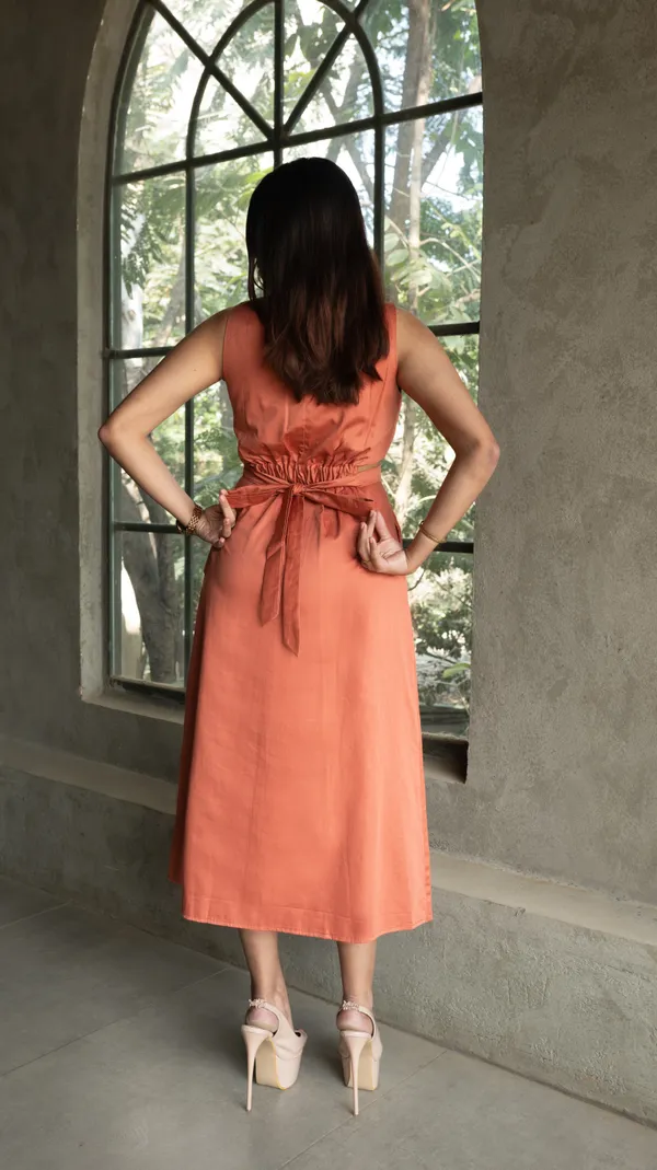 Orange_Eygyptian_Cotton_Dress_For_Adults
